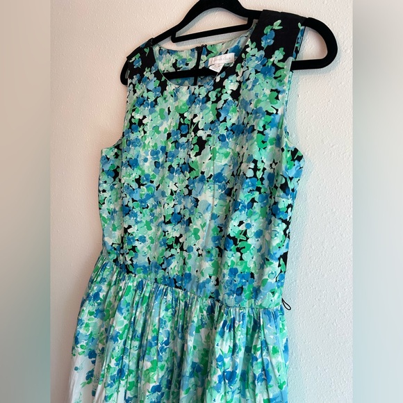 Charter Club Floral Sleeveless Midi Dress Women’s Sz 10 Green Blue White - Picture 5 of 7